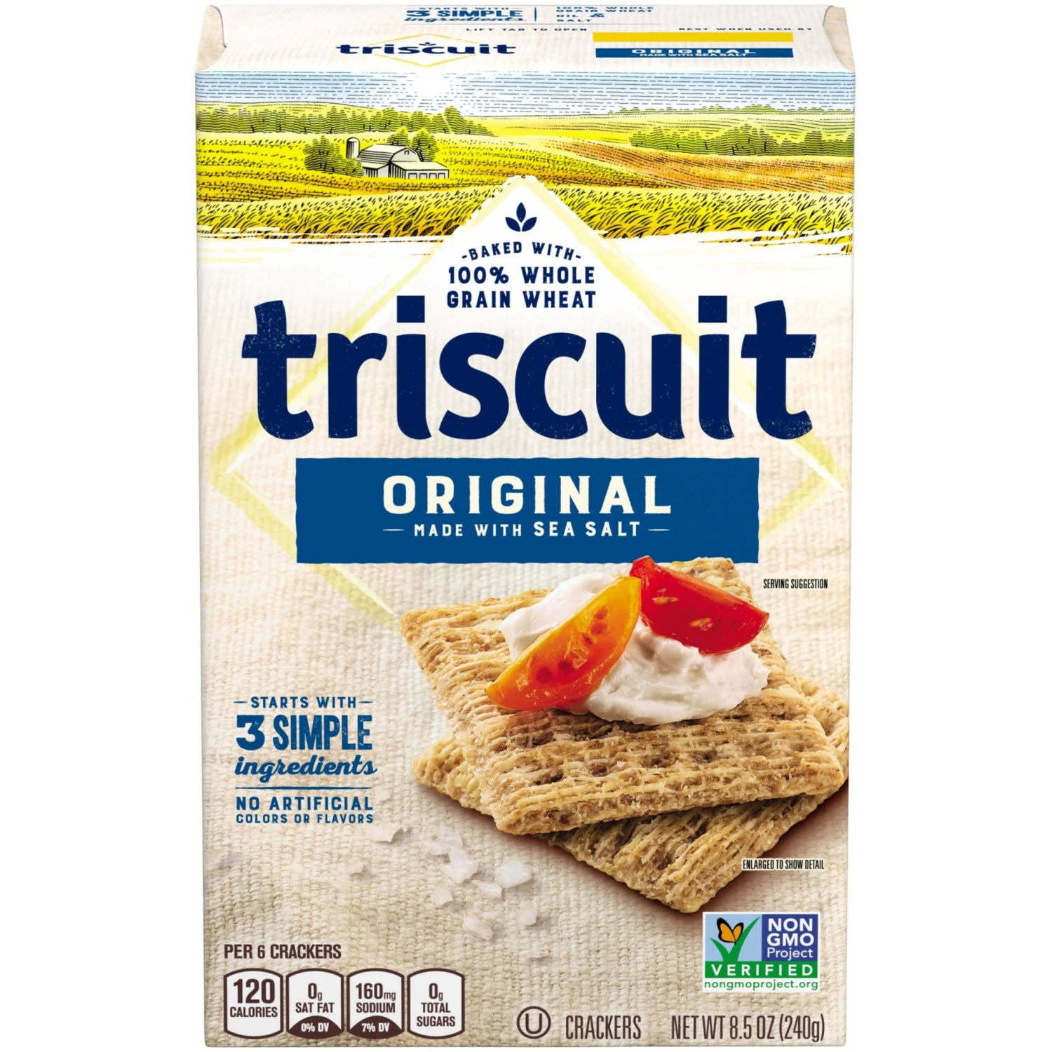 Triscuit Original Whole Grain Wheat Vegan Crackers - 8.5oz 4 Triscuit Original Whole Grain Wheat Vegan Crackers - 8.5oz - Image 2