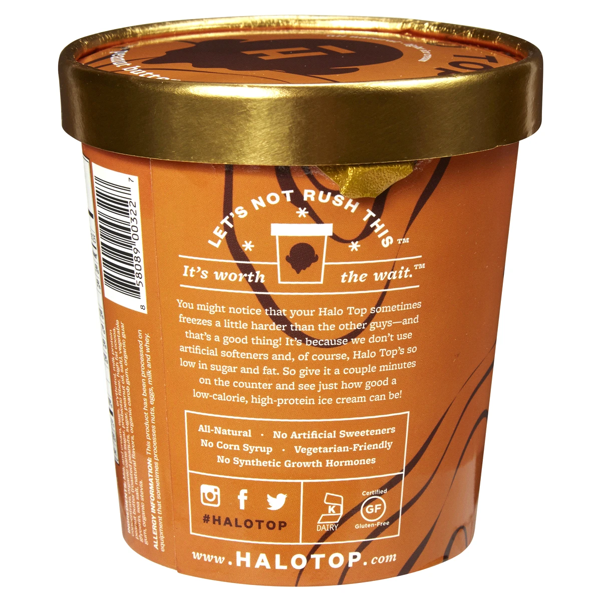 Halo Top CreameryCreamery Halo Top CreameryPeanut Butter Cup Light Ice Cream, 16 Fl Oz Pint 4 Halo Top CreameryCreamery Halo Top CreameryPeanut Butter Cup Light Ice Cream, 16 Fl Oz Pint - Image 2