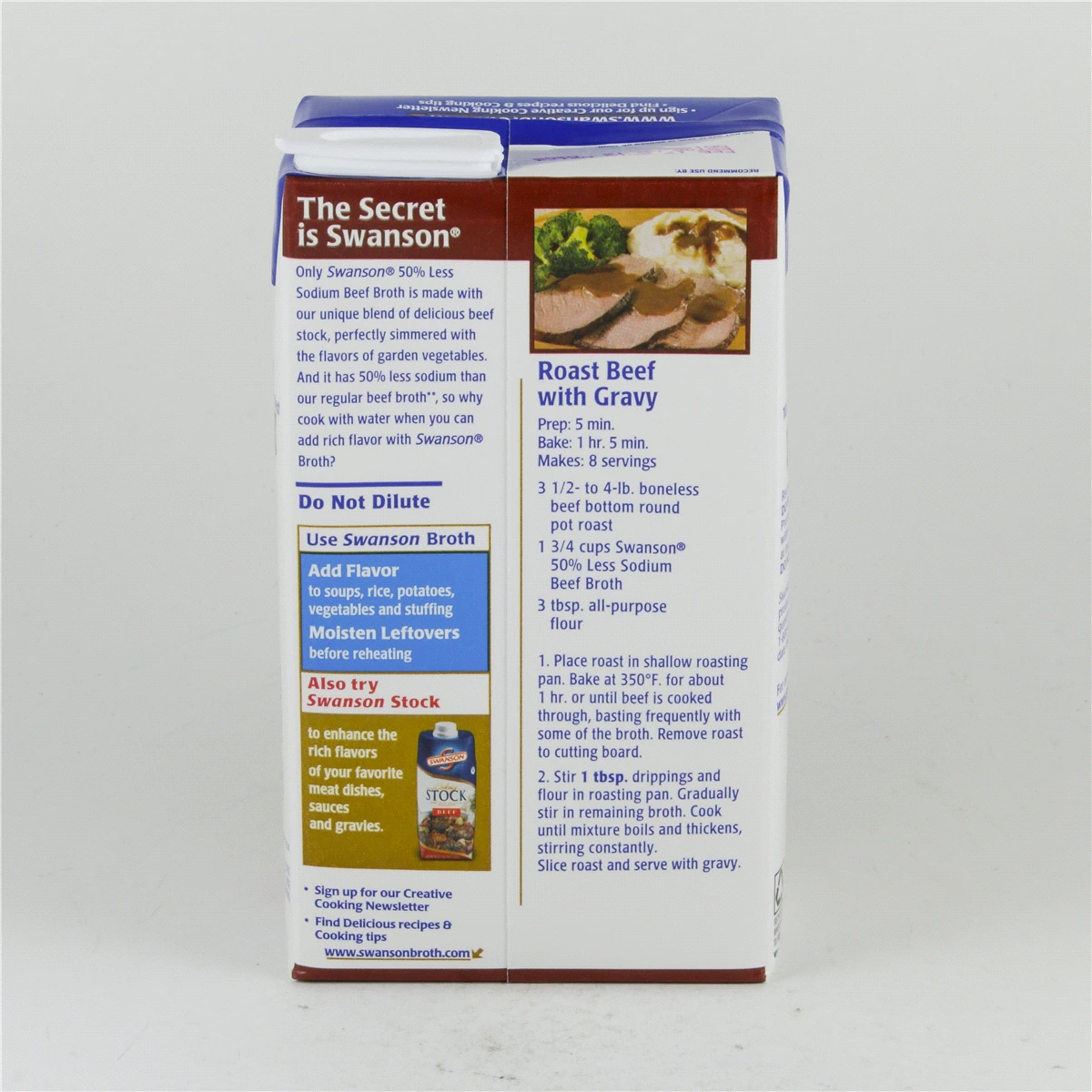 Swanson Gluten Free Low Sodium Beef Broth - 32 Fl Oz 4 Swanson Gluten Free Low Sodium Beef Broth - 32 Fl Oz - Image 2