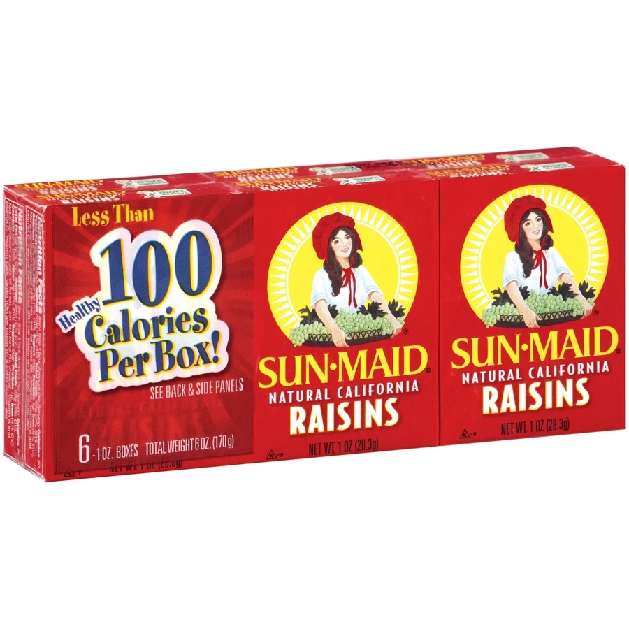 Sun-Maid California Sun-Dried Raisins - 1oz / 6ct 4 Sun-Maid California Sun-Dried Raisins - 1oz / 6ct - Image 2