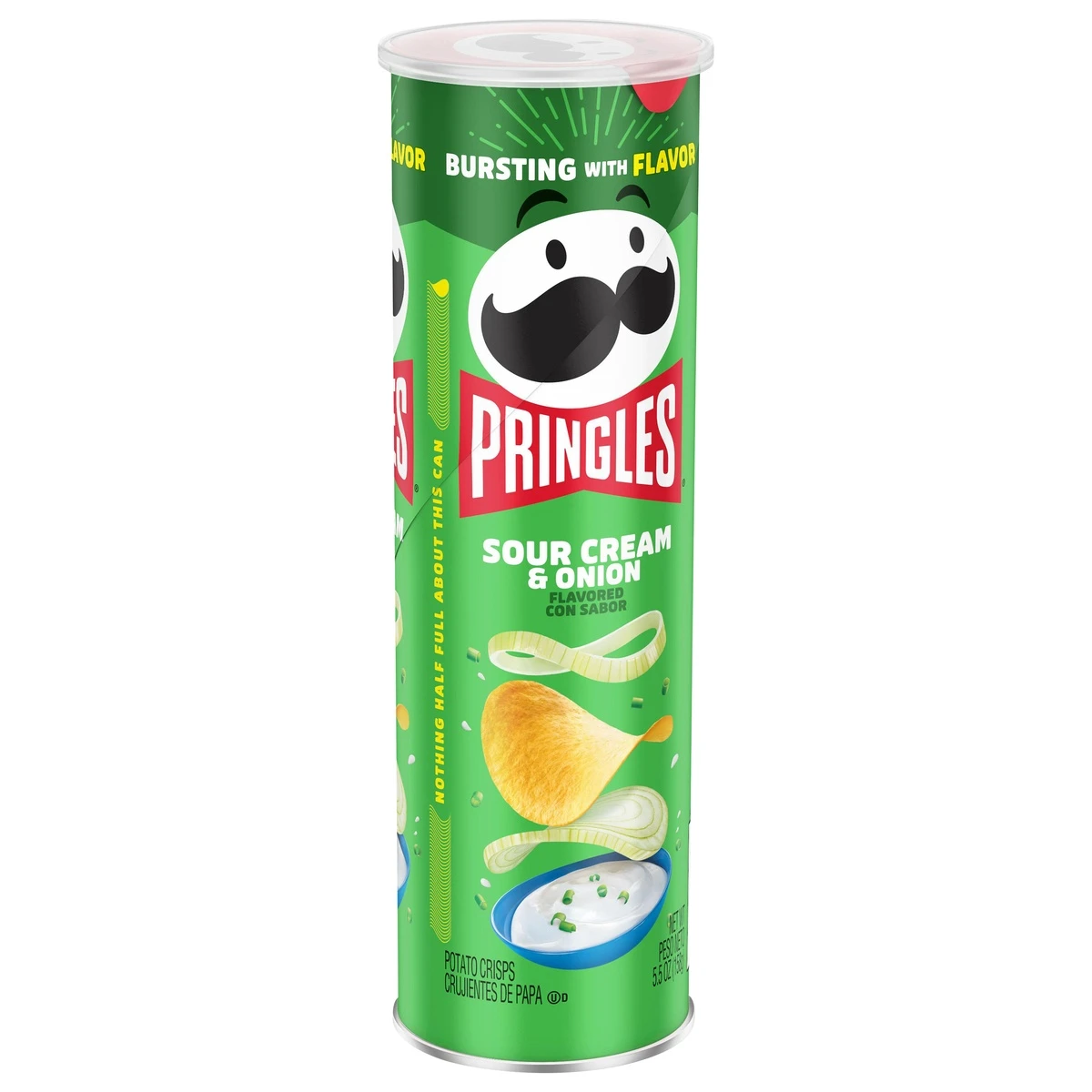 Pringles Sour Cream & Onion Potato Crisps Chips - 5.5oz 5 Pringles Sour Cream & Onion Potato Crisps Chips - 5.5oz - Image 3