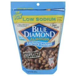Blue Diamond, Lightly Salted Low Sodium Almonds, 16oz Bag