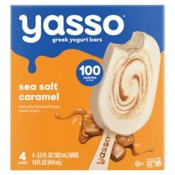 Yasso Frozen Greek Yogurt - Sea Salt Caramel Bars - 4ct