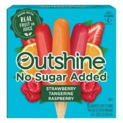 Outshine Strawberry, Raspberry, Tangerine Frozen Fruit Bar - 12ct