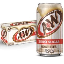 A&W Root Beer Zero Sugar Cans