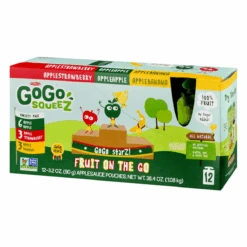 GoGo SqueeZ Fruit On The Go Variety Pack AppleSauce 12.0 Ea -Snack Shop 1 08957b241ca029deeeedc8d6357a9936