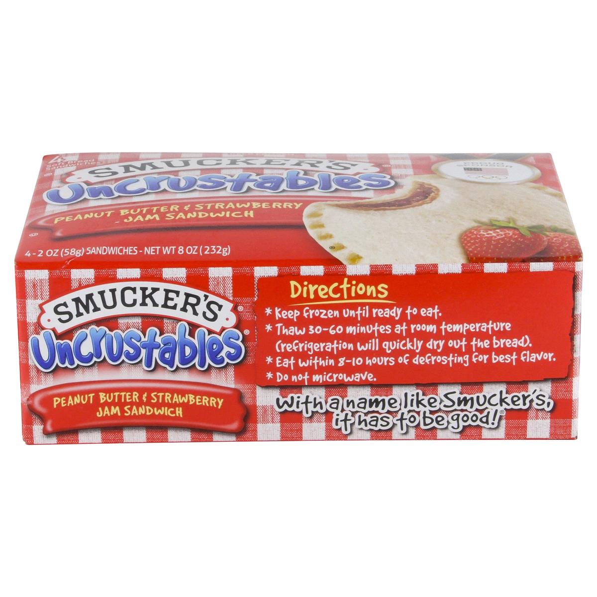 Smucker's Uncrustables Frozen Peanut Butter & Strawberry Jam Sandwich - 8oz/4ct 4 Smucker's Uncrustables Frozen Peanut Butter & Strawberry Jam Sandwich - 8oz/4ct - Image 2