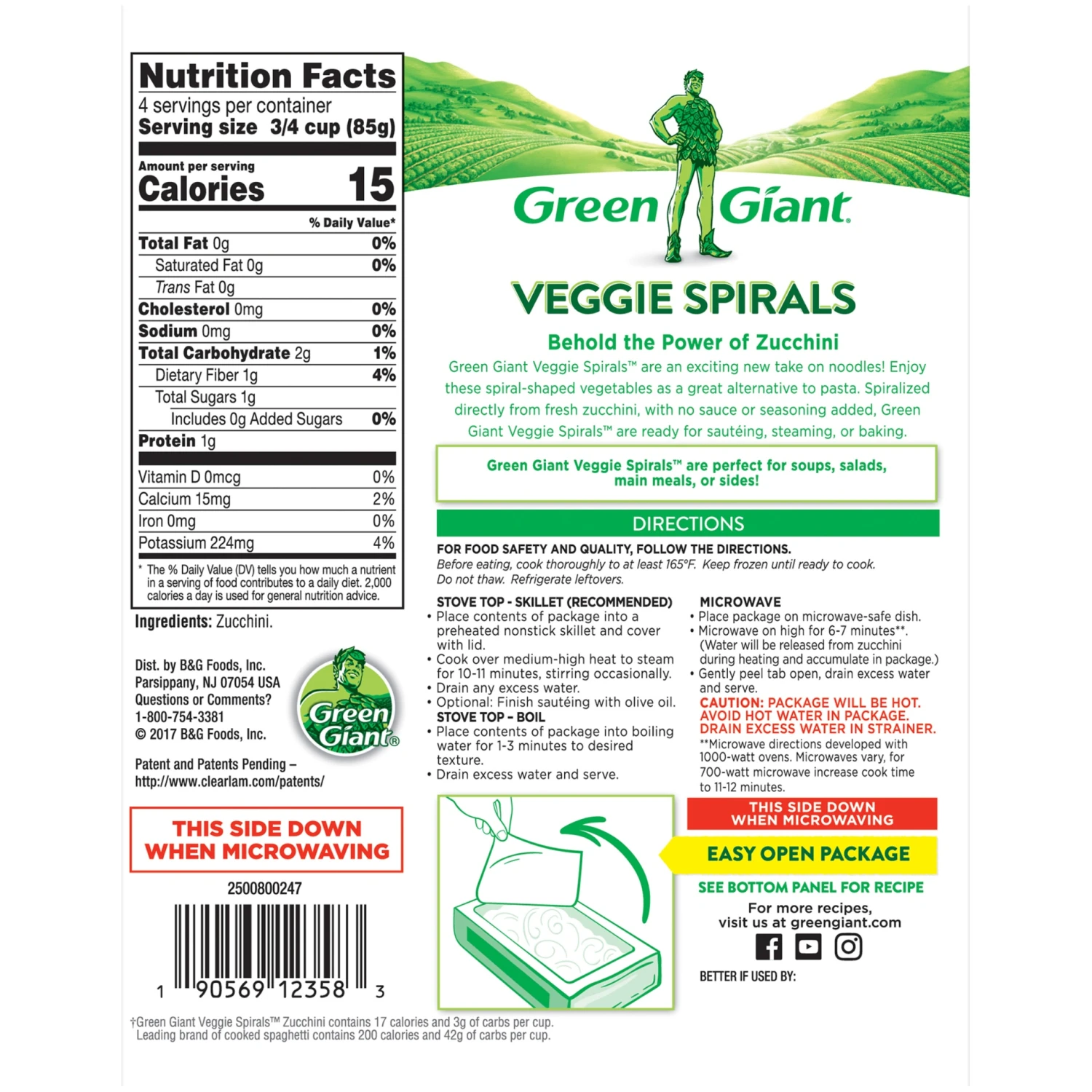 Green Giant Zucchini Veggie Spirals 12 Oz 5 Green Giant Zucchini Veggie Spirals 12 Oz - Image 3