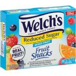 Welch's Fruit Snacks, Reduced Sugar Mixed Fruit, 0.8 Ounces, 8 Pouches -Snack Shop 1 5b9dda96bec85560fbe5d7749d993663