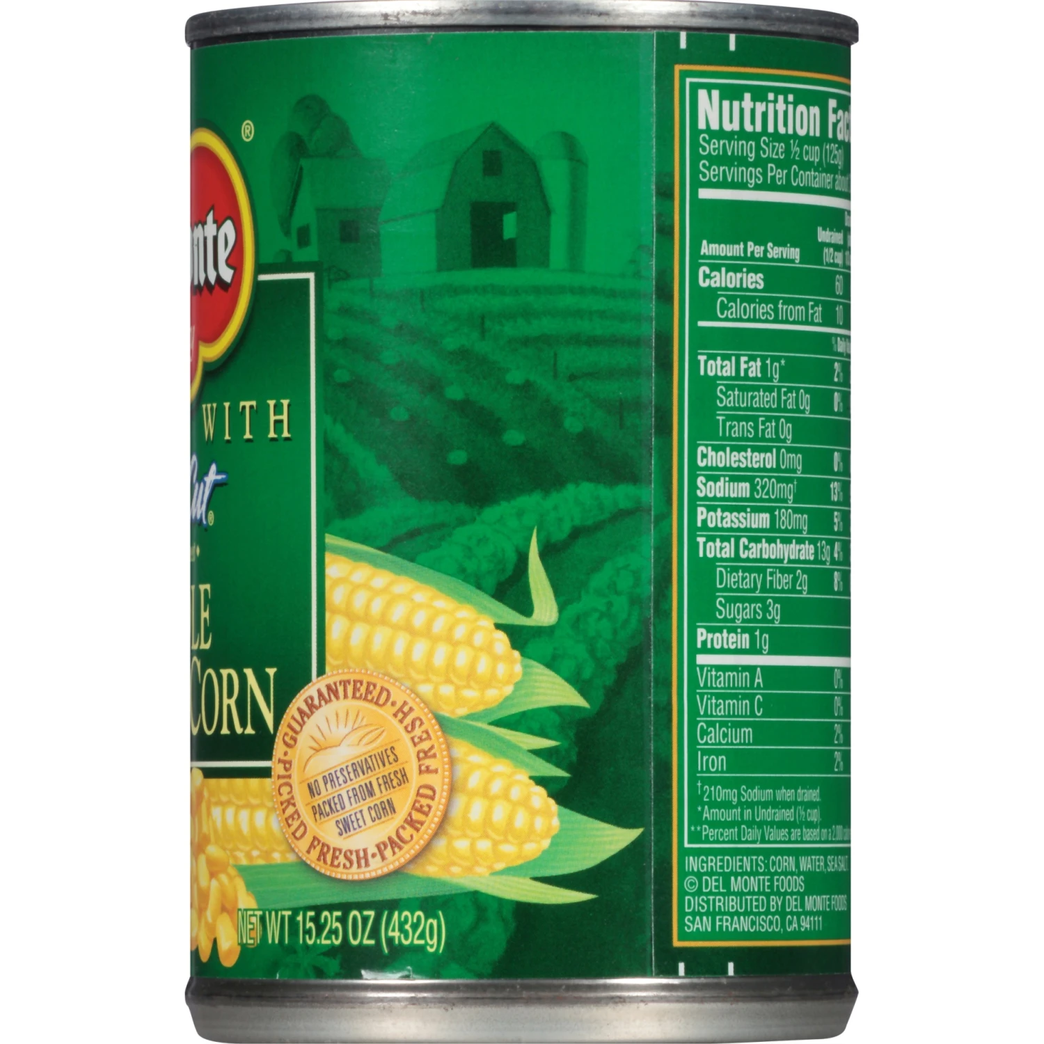 Del Monte Fresh Cut Golden Sweet Whole Kernel Corn 15.25 Oz Can 6 Del Monte Fresh Cut Golden Sweet Whole Kernel Corn 15.25 Oz Can - Image 4