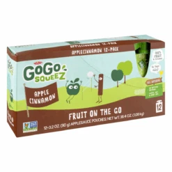 GoGo SqueeZ 12-Pack Apple Cinnamon Applesauce 12 Pouches 3.2 Oz Pouch 12 Ea -Snack Shop 1 8e9cb9adcb7e9fa335ae14761548f15b