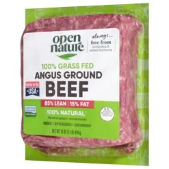 Open Nature Beef, Ground, 85% Lean, Angus, Grass Fed 15 Open Nature Beef, Ground, 85% Lean, Angus, Grass Fed -Snack Shop 1 9365ef313da4e853d43ce23fd3091a18