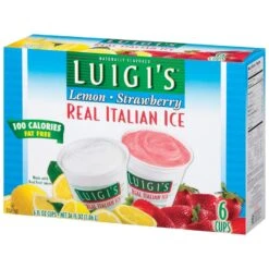 Luigi's® Frozen Real Italian Ice, Lemon & Strawberry -Snack Shop 1 a2b749553611328916d8301e845862fd