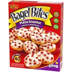 Bagel Bites Cheese & Pepperoni Mini Pizza Bagel Frozen Snacks, 40 Ct Box -Snack Shop 1 f4ec89cd78c9138e222c3be272c16c6e
