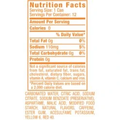 Sunkist Zero Sugar Orange Soda, 12 Fl Oz Cans, 12 Pack -Snack Shop 1 f624aeb907f31b711b56316792d11cb9