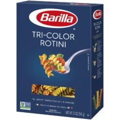 Barilla Tri-Color Rotini Pasta 12 Oz Non-GMO, Kosher Certified 12 Barilla Tri-Color Rotini Pasta 12 Oz Non-GMO, Kosher Certified -Snack Shop 1 f924e3b14532082fb903ebb75e3a0b2a