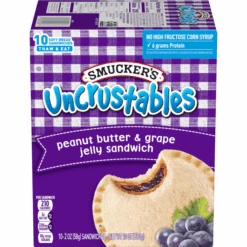 Smucker's Uncrustables Peanut Butter & Grape Jelly Sandwich, 10-Count Pack 34 Smucker's Uncrustables Peanut Butter & Grape Jelly Sandwich, 10-Count Pack -Snack Shop 11 532f9749da7de292e699aa79dcc01c09