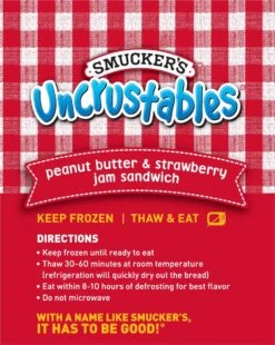 Smucker's Uncrustables Peanut Butter & Strawberry Jam Sandwich, 10-Count Pack -Snack Shop 11 96a22d3f81c9c2e5182a791b0454dd51
