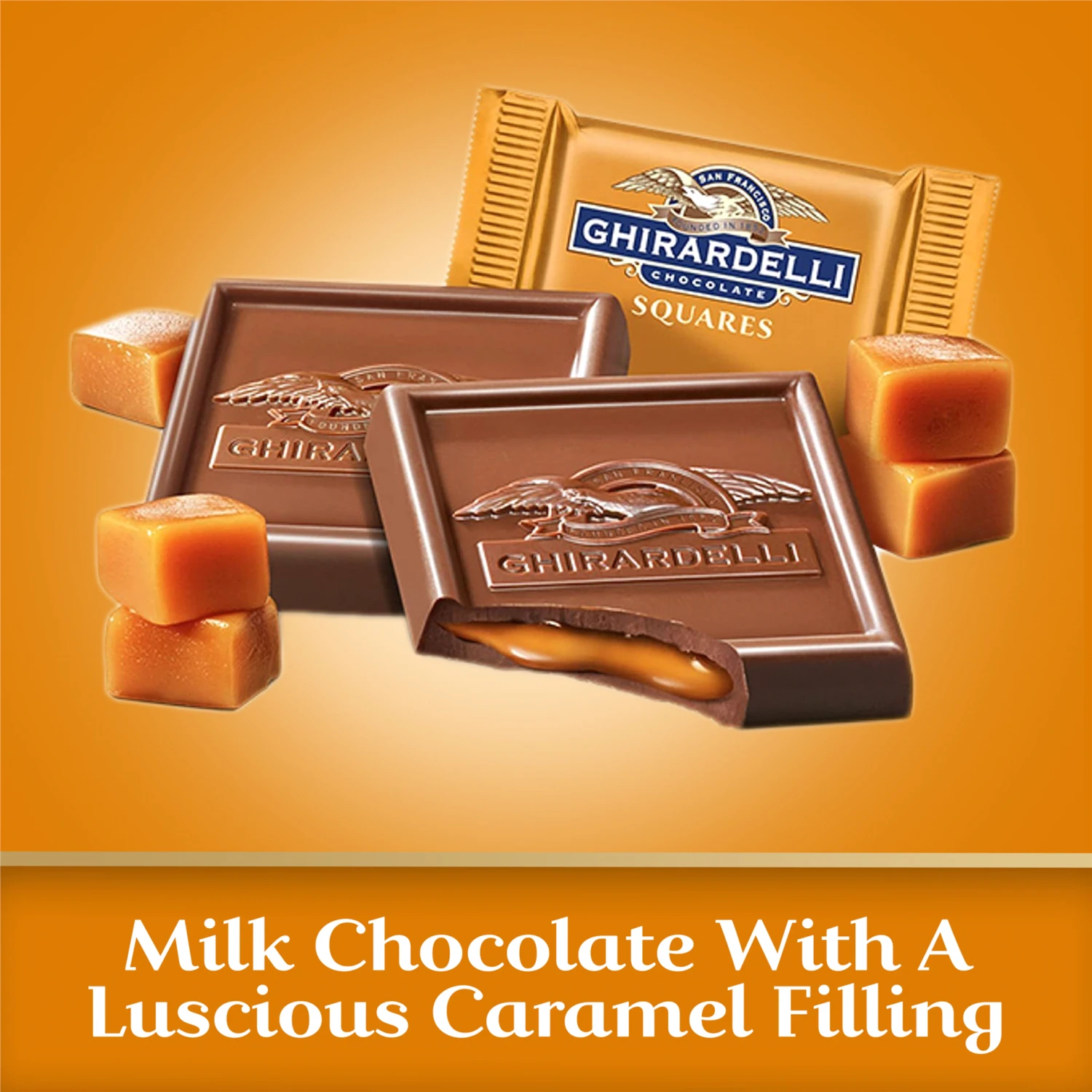 GHIRARDELLI Milk Chocolate Squares With Caramel Filling 18 GHIRARDELLI Milk Chocolate Squares With Caramel Filling - Image 16
