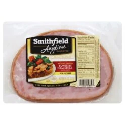 Smithfield Anytime Favorites Hickory Smoked Boneless Ham Steak - 8oz