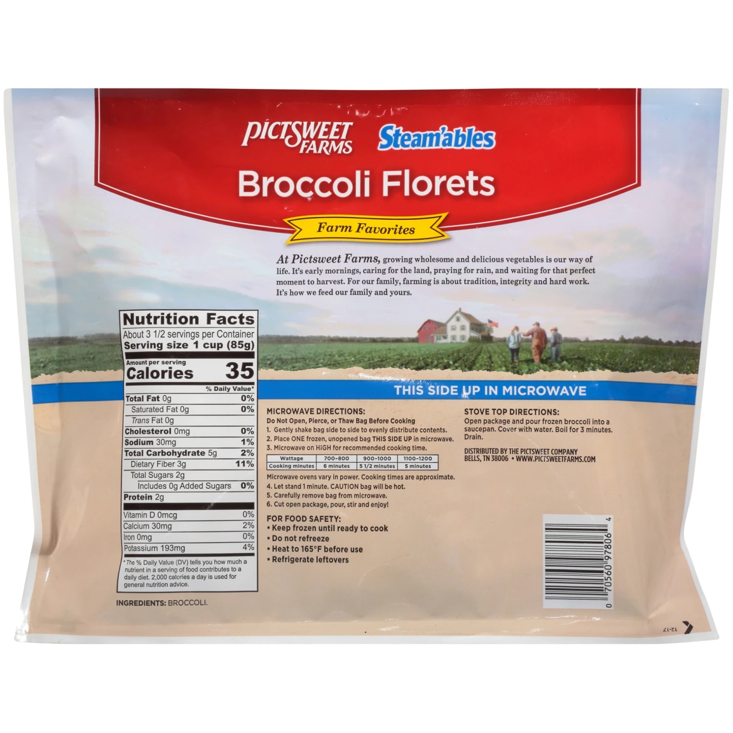 Pictsweet Farms Steam'ables Broccoli Florets, Farm Favorites - 10 Oz 6 Pictsweet Farms Steam'ables Broccoli Florets, Farm Favorites - 10 Oz - Image 4