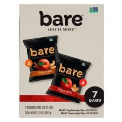 Bare Baked Crunchy Apple Chips Variety 0.53 Oz 7 Count 12 Bare Baked Crunchy Apple Chips Variety 0.53 Oz 7 Count -Snack Shop 2 7a427b5bad84c84db76940766df0f5b5