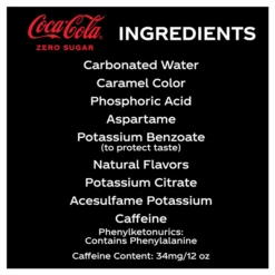 Coca-Cola Coke Zero Sugar Diet Soda Soft Drink, 12 Fl Oz, 24 Pack -Snack Shop 2 d36729a32ee5a3d9174620232e422474