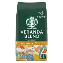 Starbucks Blonde Light Roast Ground Coffee — Veranda Blend — 100% Arabica — 1 Bag (12 Oz.)