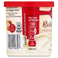 Betty Crocker Gluten Free Vanilla Frosting, 16 Oz. -Snack Shop 26 6d9a224f5e8a69a7671b0fc67b62c40f