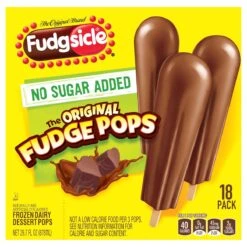 Popsicle Fudgsicle No Sugar Added Original FudgePops - 18pk