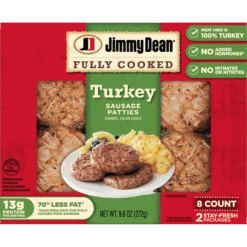 Jimmy Dean Fully Cooked Turkey Sausage Patties - 9.6oz/8ct