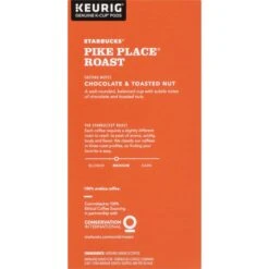 Starbucks Pike Place Roast, Medium Roast K-Cup Coffee Pods, 100% Arabica -Snack Shop 3 1692f90d7fe9b2b38688440bf6cba5de