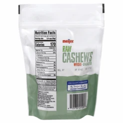 Meijer Unsalted Whole Raw Cashews -Snack Shop 3 17937c51181213df4b8b3e366fa120c7