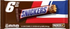 Snickers Full Size Chocolate Candy Bars - 1.86oz/6ct -Snack Shop 3 19dff547d4365896c1429863c754004e