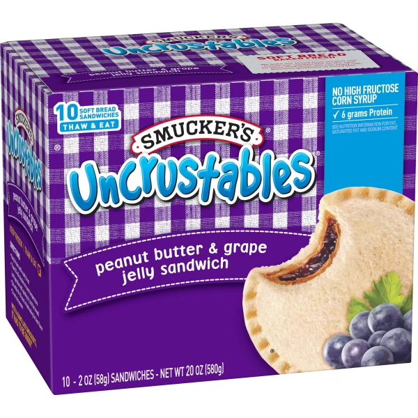 Smucker's Uncrustables Peanut Butter & Grape Jelly Sandwich, 10-Count Pack 12 Smucker's Uncrustables Peanut Butter & Grape Jelly Sandwich, 10-Count Pack - Image 10