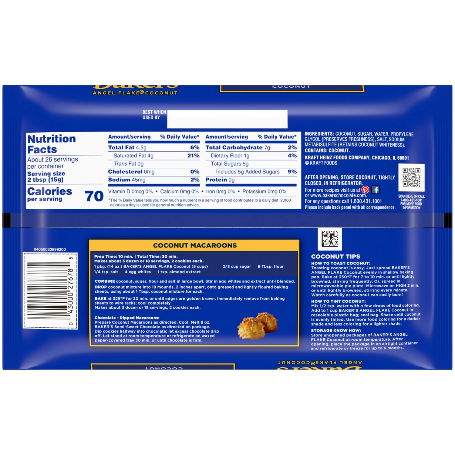 Baker's Sweetened Angel Flake Coconut, 14 Oz Bag 7 Baker's Sweetened Angel Flake Coconut, 14 Oz Bag - Image 5