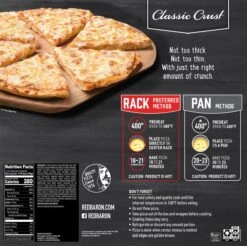 Red Baron Classic Four Cheese Frozen Pizza - 21.06oz -Snack Shop 3 73a2ee405e395aeb1312b543e7501686