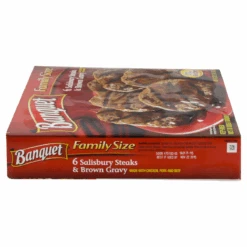 Banquet Family Size Salisbury Steaks And Brown Gravy, Frozen Meal, 27 Oz. -Snack Shop 3 7c08943390b3f96e7789ccf4dcdb9f39