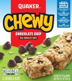 Quaker Chewy Granola Bars Chocolate Chip 0.84 Oz 8 Count -Snack Shop 3 faf303b158ad351d08938c87e64abb3a