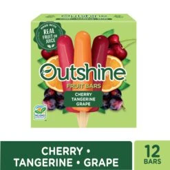 Outshine Cherry/Tangerine/Grape Frozen Fruit Bars - 18oz/12ct