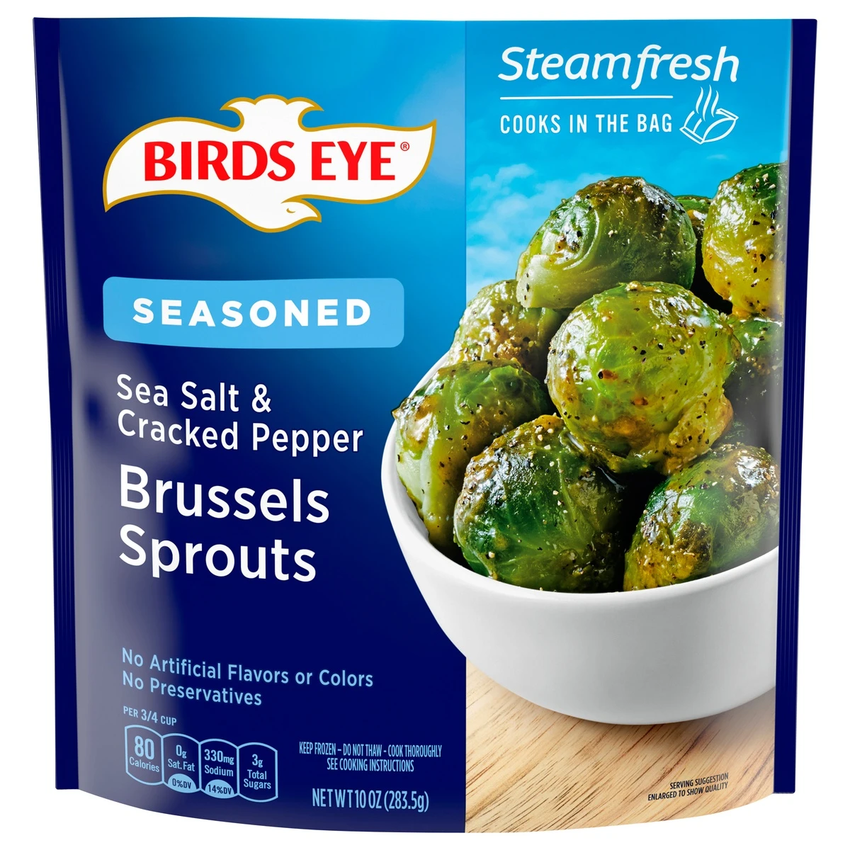Birds Eye Flavor Full Sea Salt & Cracked Pepper Brussels Sprouts 3 Birds Eye Flavor Full Sea Salt & Cracked Pepper Brussels Sprouts