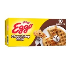 Eggo Frozen Waffles, Chocolatey Chip, 12.3 Oz, 10 Count, Frozen