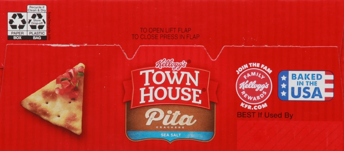 Town House Kellogg's Town House Sea Salt Pita Crackers - 9.5oz 8 Town House Kellogg's Town House Sea Salt Pita Crackers - 9.5oz - Image 6