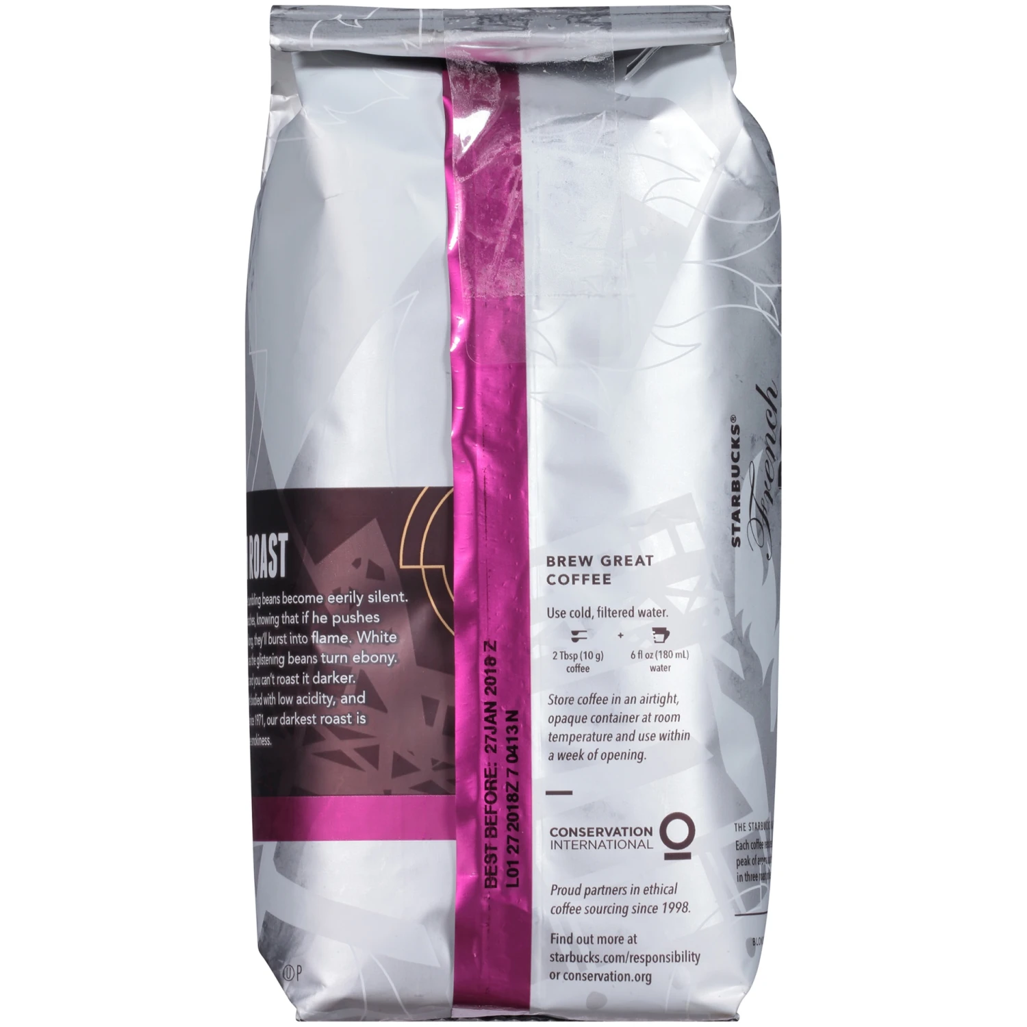 Starbucks Ground Coffee—Dark Roast Coffee—French Roast—100% Arabica—1 Bag (12 Oz) 8 Starbucks Ground Coffee—Dark Roast Coffee—French Roast—100% Arabica—1 Bag (12 Oz) - Image 6