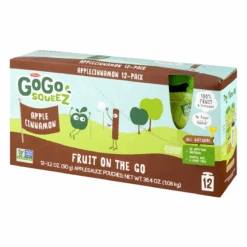 GoGo SqueeZ 12-Pack Apple Cinnamon Applesauce 12 Pouches 3.2 Oz Pouch 12 Ea -Snack Shop 4 d51daa55bbad2548fae70e5d5b796006
