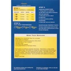 Ronzoni Bow Tie Pasta -Snack Shop 4 db8ce0b020df1783afa7eaff6756e9d1