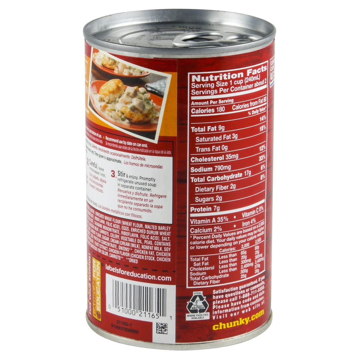 Campbell's Chunky Soup, Pub-Style Chicken Pot Pie Soup, 18.8 Oz Can 8 Campbell's Chunky Soup, Pub-Style Chicken Pot Pie Soup, 18.8 Oz Can - Image 6
