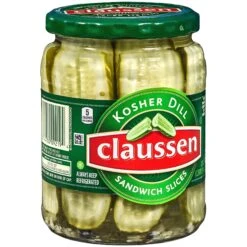 Claussen Kosher Dill Pickle Sandwich Slices, 20 Fl. Oz. Jar -Snack Shop 42 1890aa73a24671d1899234ba38e02101