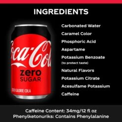 Coca-Cola Coke Zero Sugar Diet Soda Soft Drink, 12 Fl Oz, 12 Pack -Snack Shop 45 2efe12093325b93d21b96ab44475a2f1