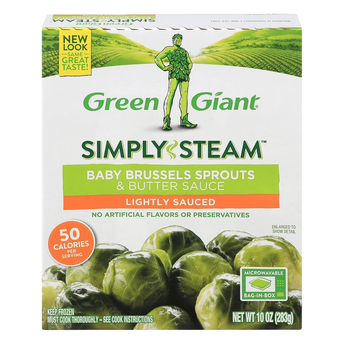 Green Giant Simply Steam Lightly Sauced Baby Brussels Sprouts & Butter Sauce 10 Oz 3 Green Giant Simply Steam Lightly Sauced Baby Brussels Sprouts & Butter Sauce 10 Oz